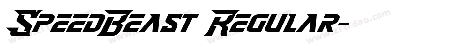 SpeedBeast Regular字体转换
